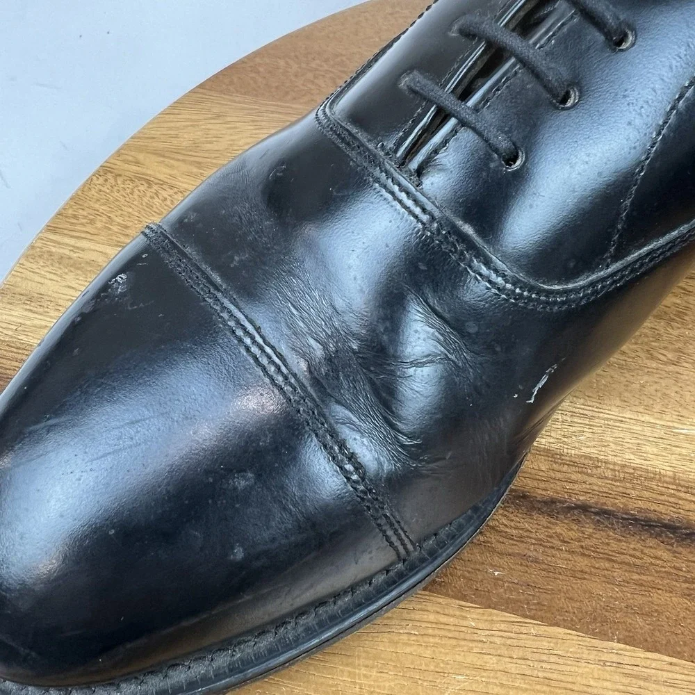 Mens Gleneagles Cambridge Black Leather Brogue‎ Dress Shoes Oxfords Size 9.5 D